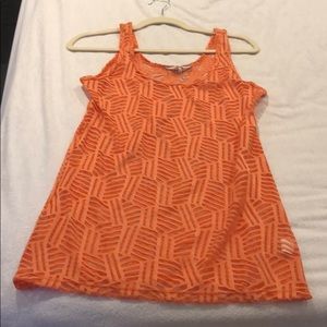 Orange lace tank